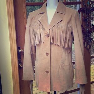 WESTERN WEAR SUEDE FRINGED COAT